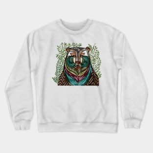 Abstract Bear I Animals Crewneck Sweatshirt